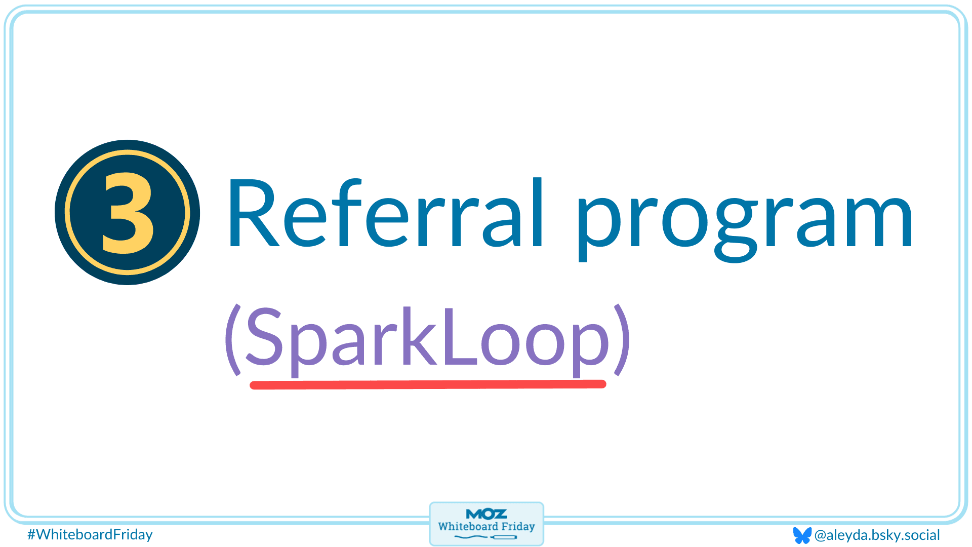 The third tip is to start a referral program for folks who send you subscribers.
