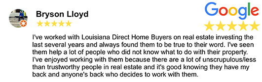 bryson lloyd google review of grandma house buyer